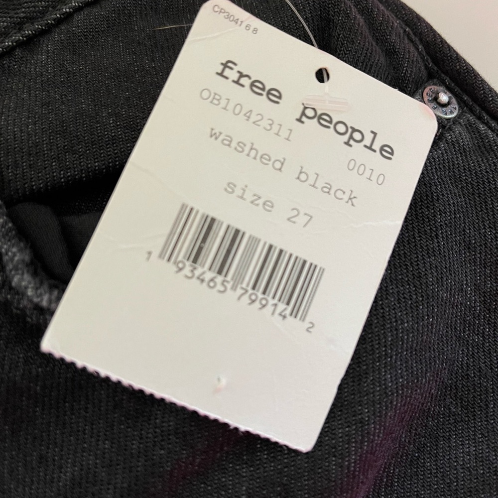 Free People Washed Black Jeans NWT Size 27 - Picture 2 of 3